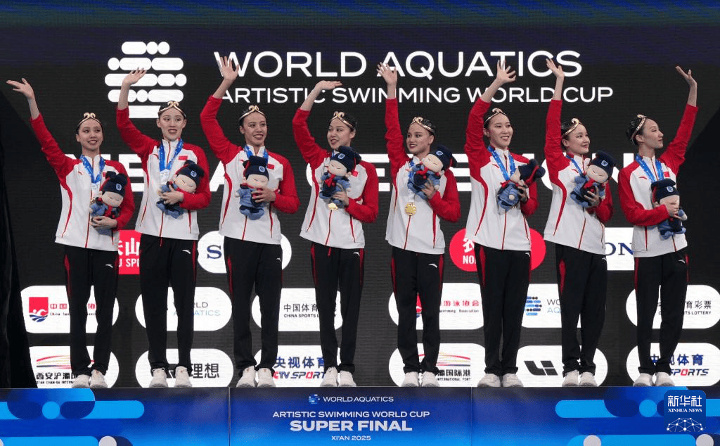 加拿大花游队员表现突出,团队默契无懈可击 加拿大花游队员表现突出,团队默契无懈可击